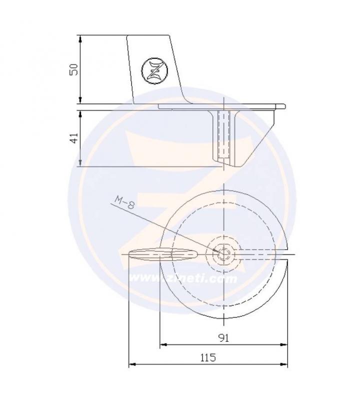 Ánodo aleta fueraborda Mercury 20 a 25HP Zineti