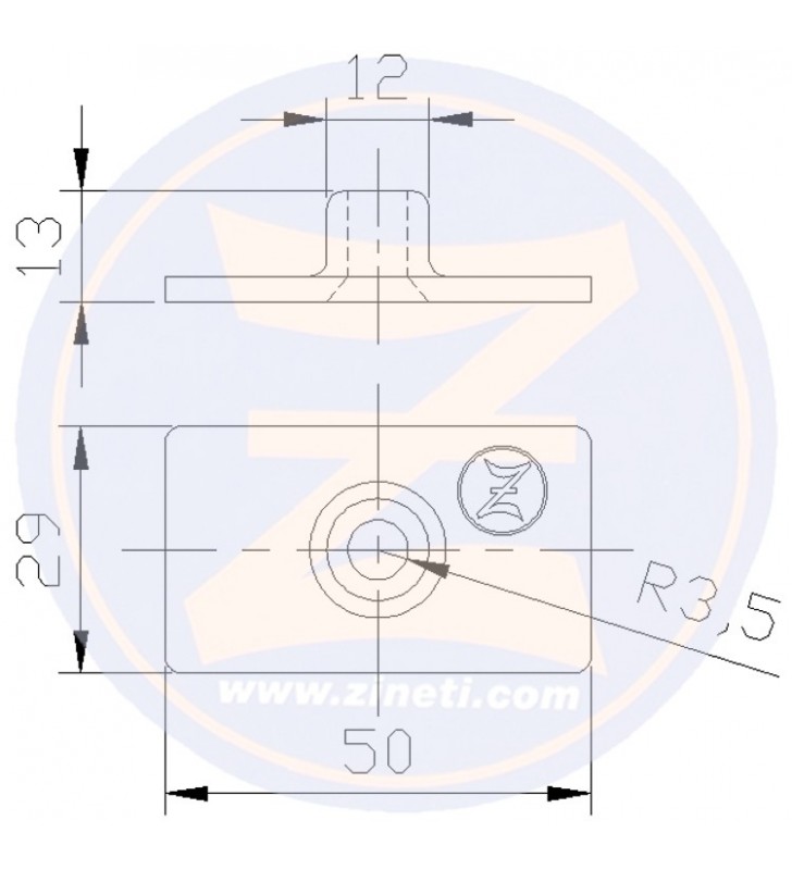 Medidas de Anodo placa para fueraborda Mercury Z-4331