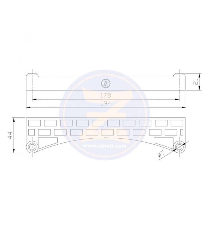 Ánodo placa para  intraborda OMC 40-50HP Zineti