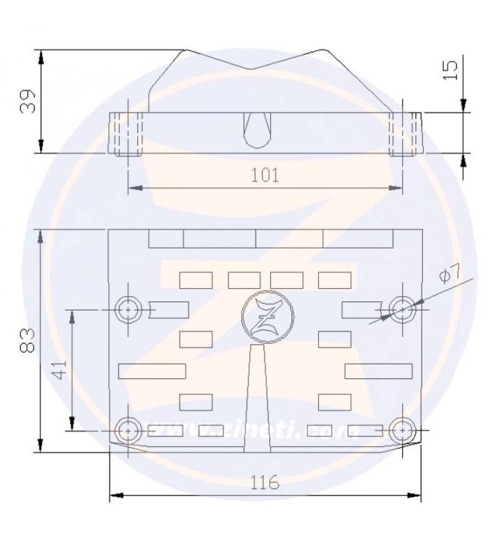 Ánodo placa para Serie OMC  100-245 HP Zineti
