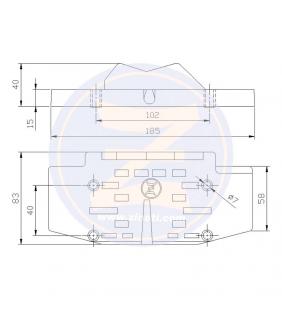 Ánodo placa para Serie OMC G 100/245 HP Zineti