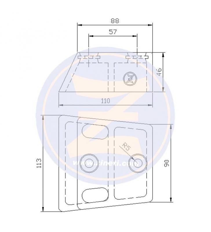 Ánodo para cola OMC-COBRA 130-385 HP Zineti