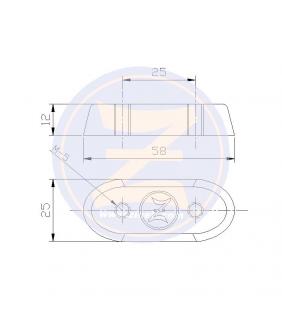 Ánodo para estabilizador Johnson-Evinrude 2-150 HP Zineti