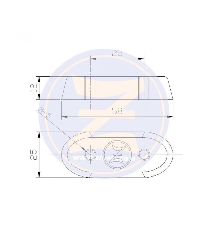 Ánodo para estabilizador Johnson-Evinrude 2-150 HP Zineti