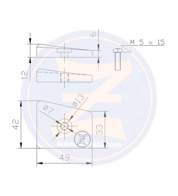 Ánodo para fuerborda Johnson-Evinrude 20-35HP Zineti