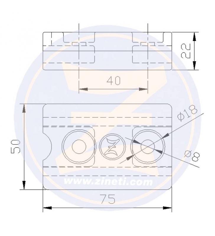 Ánodo para fueraborda Johnson-Evinrude Diabolo 70-120HP Zineti