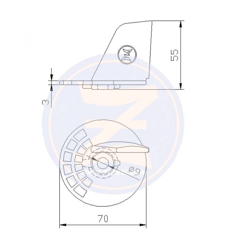 Ánodo Aleta fueraborda Suzuki DT 25-50 HP Zineti