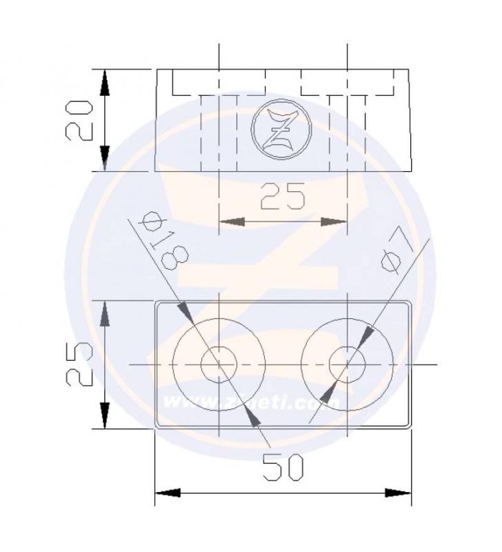 Ánodo para elevador, soporte fueraborda Suzuki DT 90-225 (1987-2003)