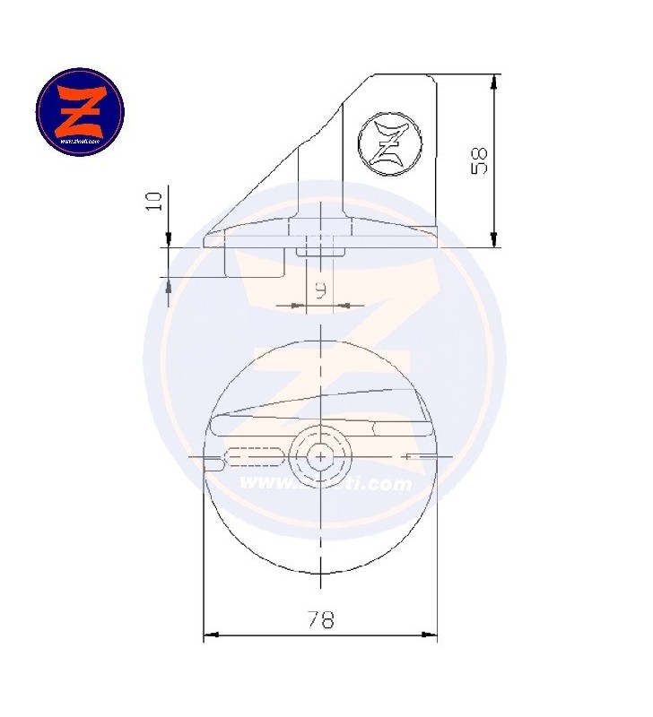 Medidas de Anodo aleta 77mm para fueraborda Tohatsu