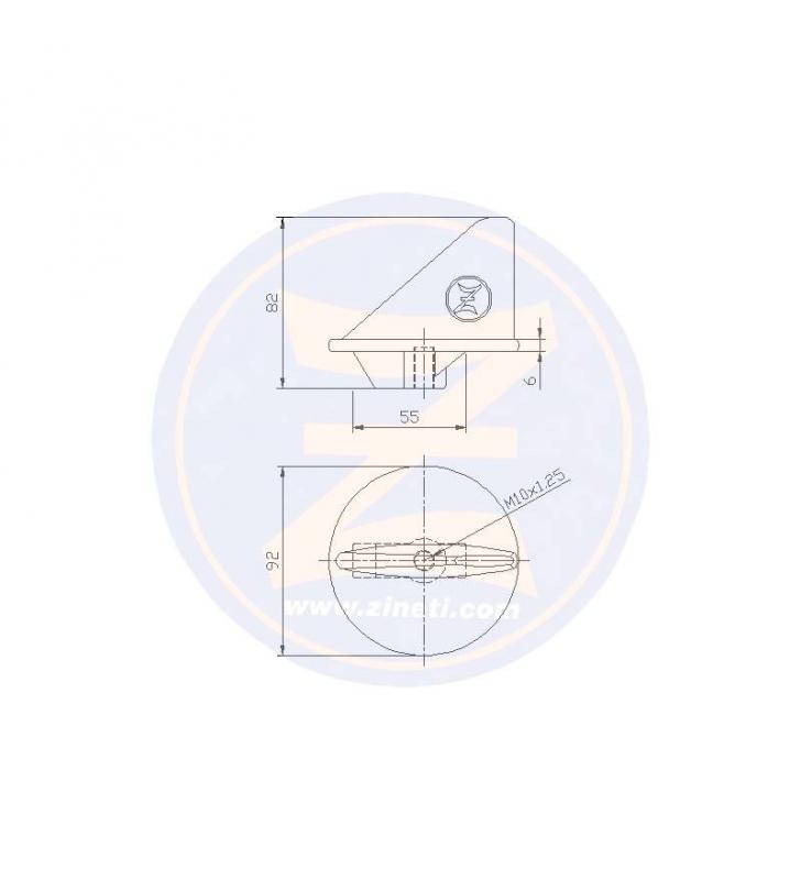 Ánodo aleta para fueraborda Yamaha 55HP Zineti