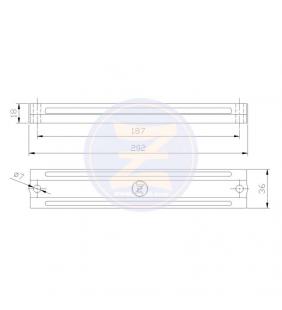 Ánodo placa soporte de Yamaha 40-90HP Zineti
