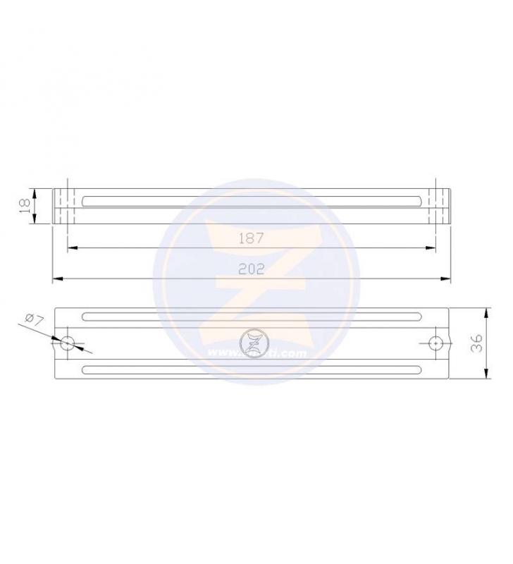 Ánodo placa soporte de Yamaha 40-90HP Zineti