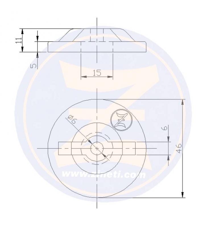 Ánodo para fueraborda Yamaha 9,9-15 HP 2T/ F8-F9,9 Zineti