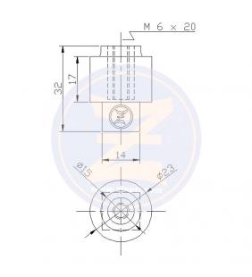 Ánodo tapón para fueraborda YAMAHA 80-300HP Zineti
