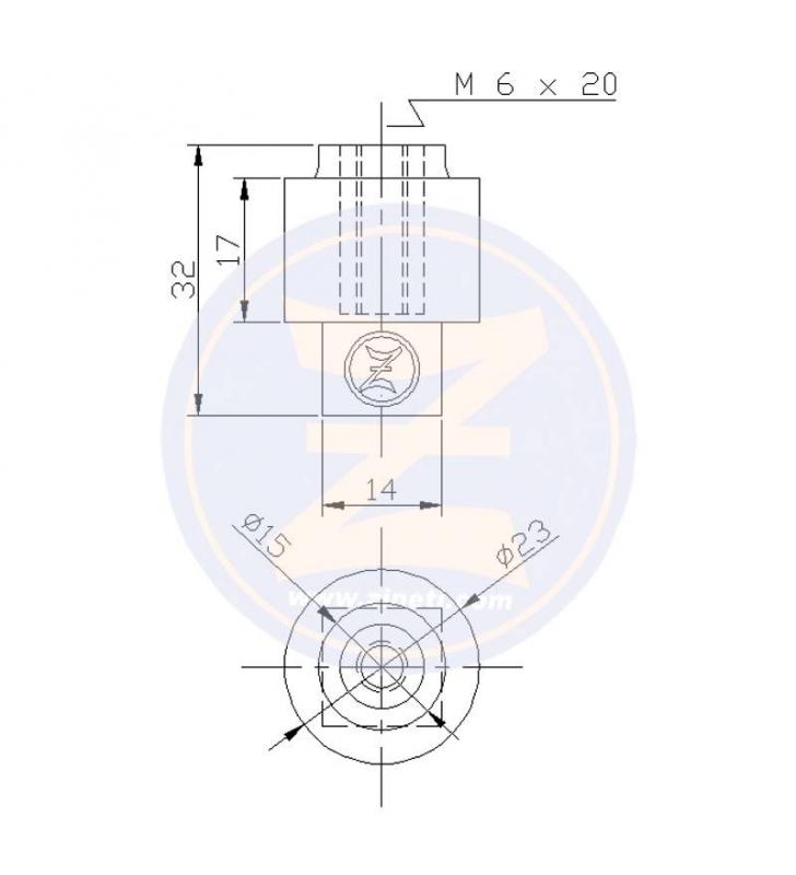 Ánodo tapón para fueraborda YAMAHA 80-300HP Zineti