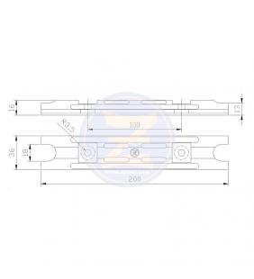Ánodo placa para soporte de Yamaha 40-100 HP Zineti