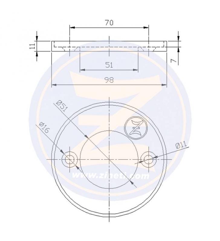 Ánodo collar plano eje de cola veleros V-15 Volvo Penta zineti