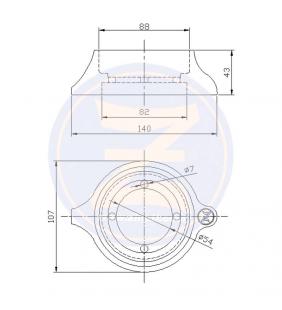 Ánodo collar para eje de cola de veleros Volvo Penta 110S Zineti