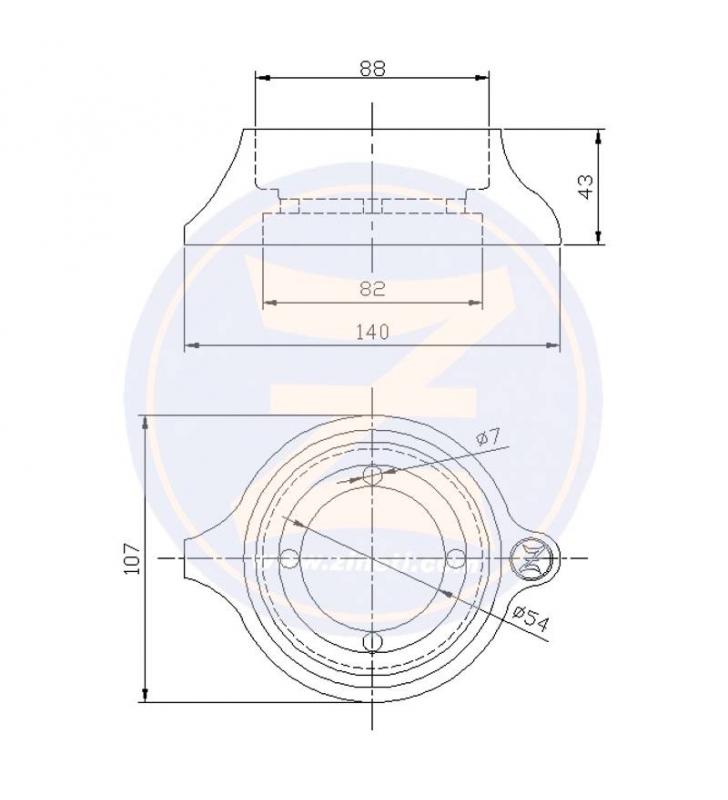 Ánodo collar para eje de cola de veleros Volvo Penta 110S Zineti