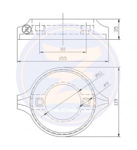 Ánodo collar para eje de cola V18-Volvo Penta AQ Zineti
