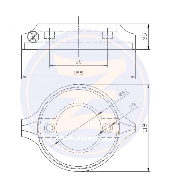 Ánodo collar para eje de cola V18-Volvo Penta AQ Zineti