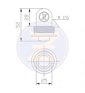Ánodo tapón de latón refrigeración intra-borda Volvo Zineti