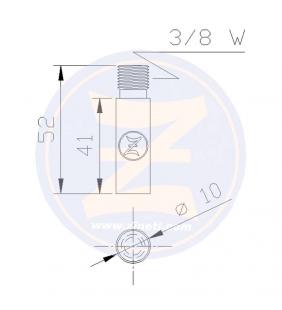 Ánodo refrigeración 10mm 3/4W intra-borda  Volvo Zineti
