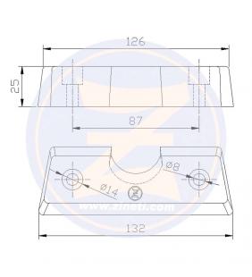 Ánodo para transom Volvo Penta DPX Zineti
