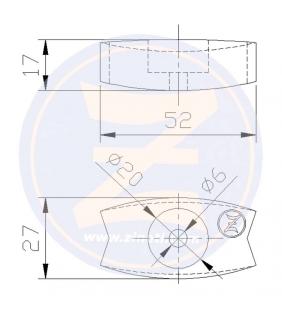 Ánodo para túnel de maniobra Volvo Penta BP/SP Zineti