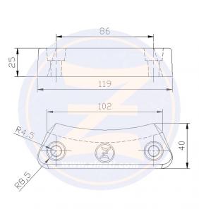 Ánodo para transom Volvo Penta DPH, DPR drives Zineti