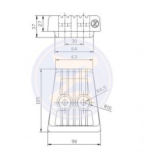 Ánodo para transom Volvo Penta DPS-A, DPS-B, FWD Zineti