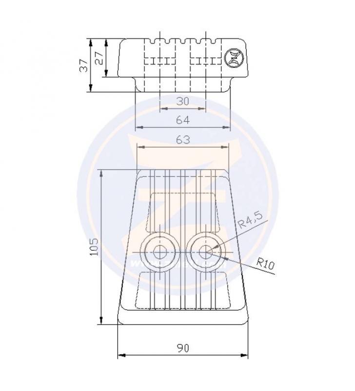 Ánodo para transom Volvo Penta DPS-A, DPS-B, FWD Zineti