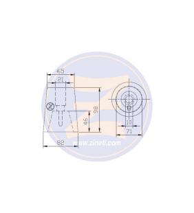 Ánodo Zineti tipo cono para hélice Radice eje de 60mm