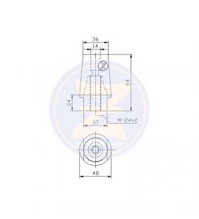 Ánodo Zineti con tuerca de latón para hélice hexagonal Radice Ø35mm