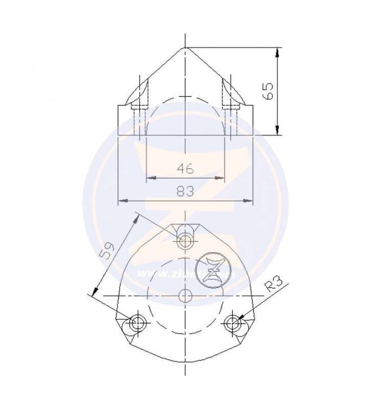 Ánodo para hélices Max Prop eje Ø46mm Zineti