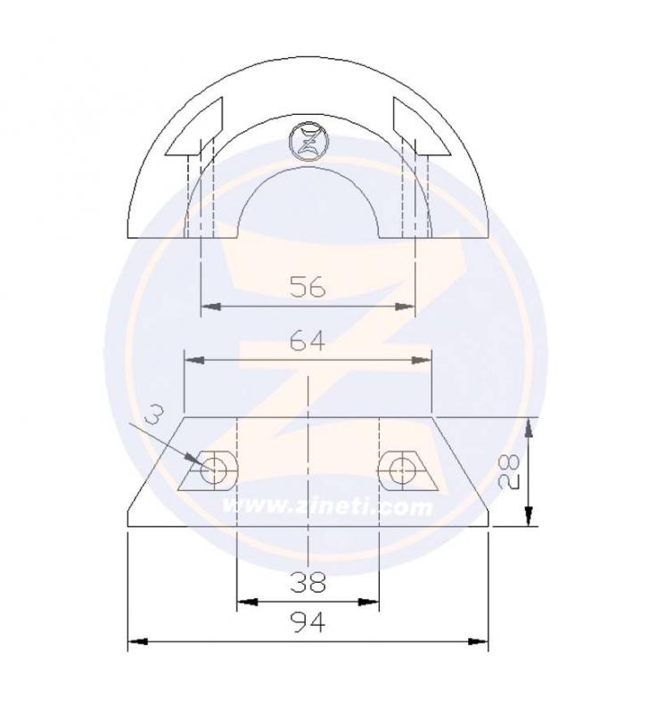 Ánodo collar para Max Prop eje Ø38mm Zineti