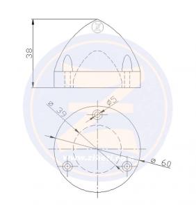Ánodo para hélices plegables de 3 palas Max Prop Ø39mm Zineti