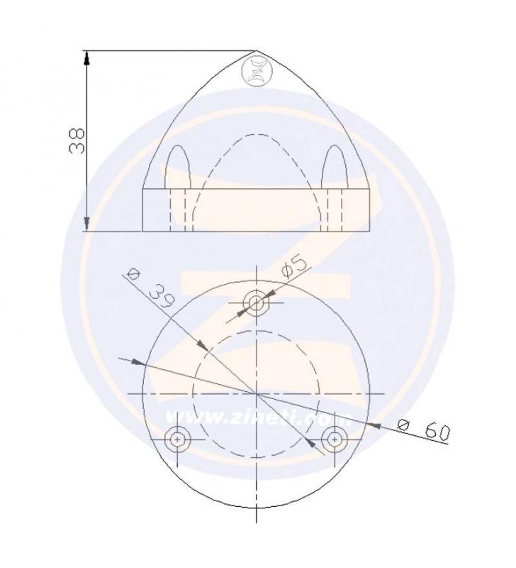 Ánodo para hélices plegables de 3 palas Max Prop Ø39mm Zineti
