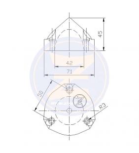 Ánodo para hélices plegables de 3 palas Max Prop Ø42mm Zineti