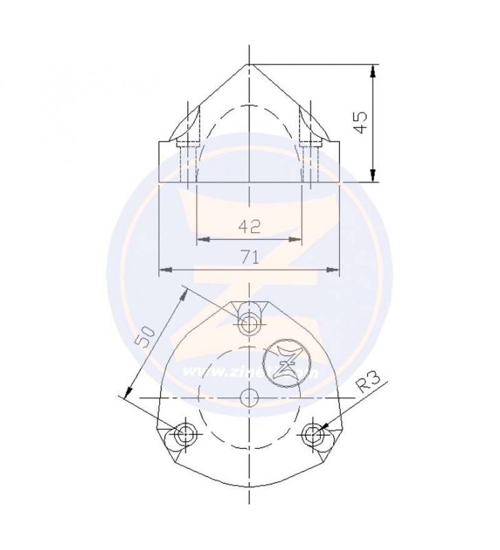 Ánodo para hélices plegables de 3 palas Max Prop Ø42mm Zineti