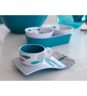 Set café melamina antideslizante Coastal 6 uds.