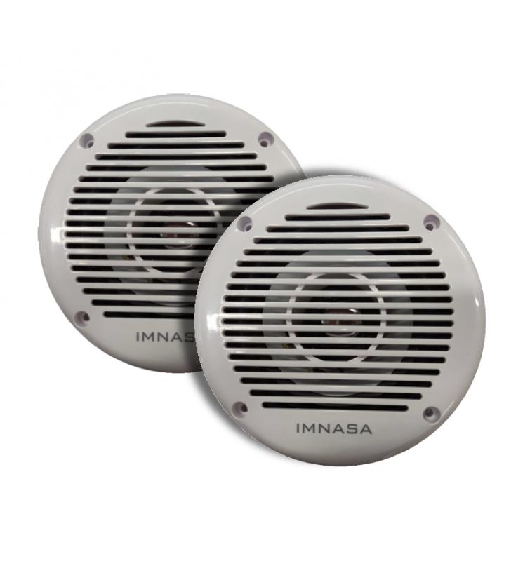 Pareja altavoces 80W 166mmØ IP44 Blanco