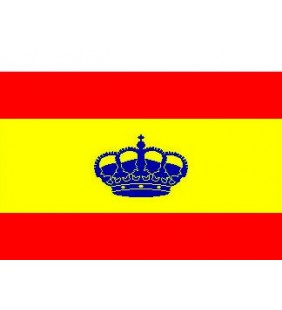 Bandera España adhesiva 14 x 21 cm con corona