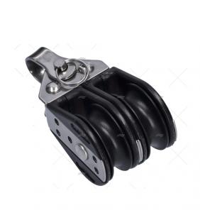 Polea fija doble con grillete 8mm