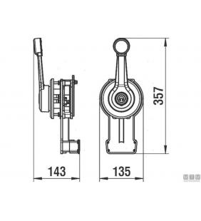 Medidas de Mando morse CM03 Riviera negro