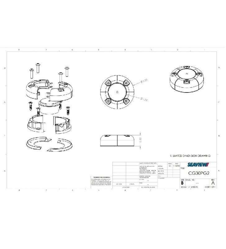 Medidas de Seaview cable seal  hasta 27,5mm