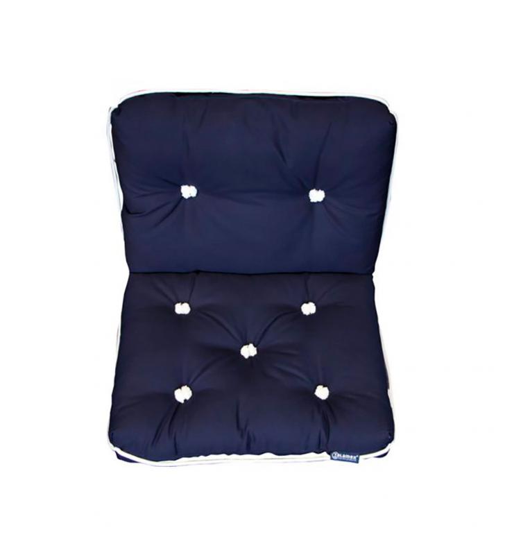 Cojín Kapok doble azul marino