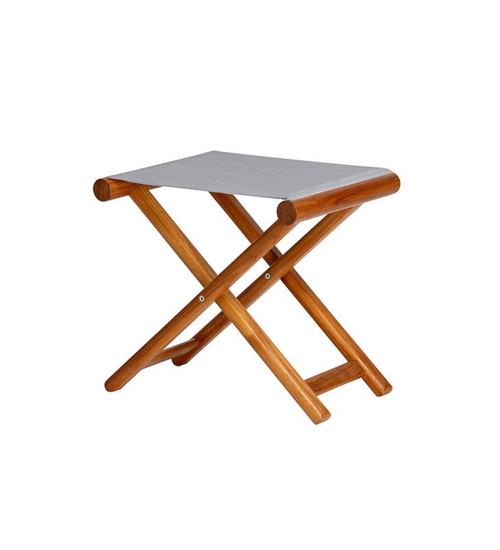 Banqueta teca plegable