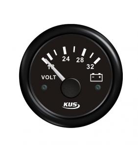 Voltímetro analógico 12V Kus negro