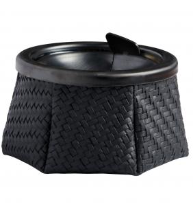 Cenicero rattan con tapa y lastre
